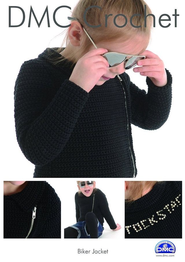 DMC Crochet Biker Jacket 15266L/2