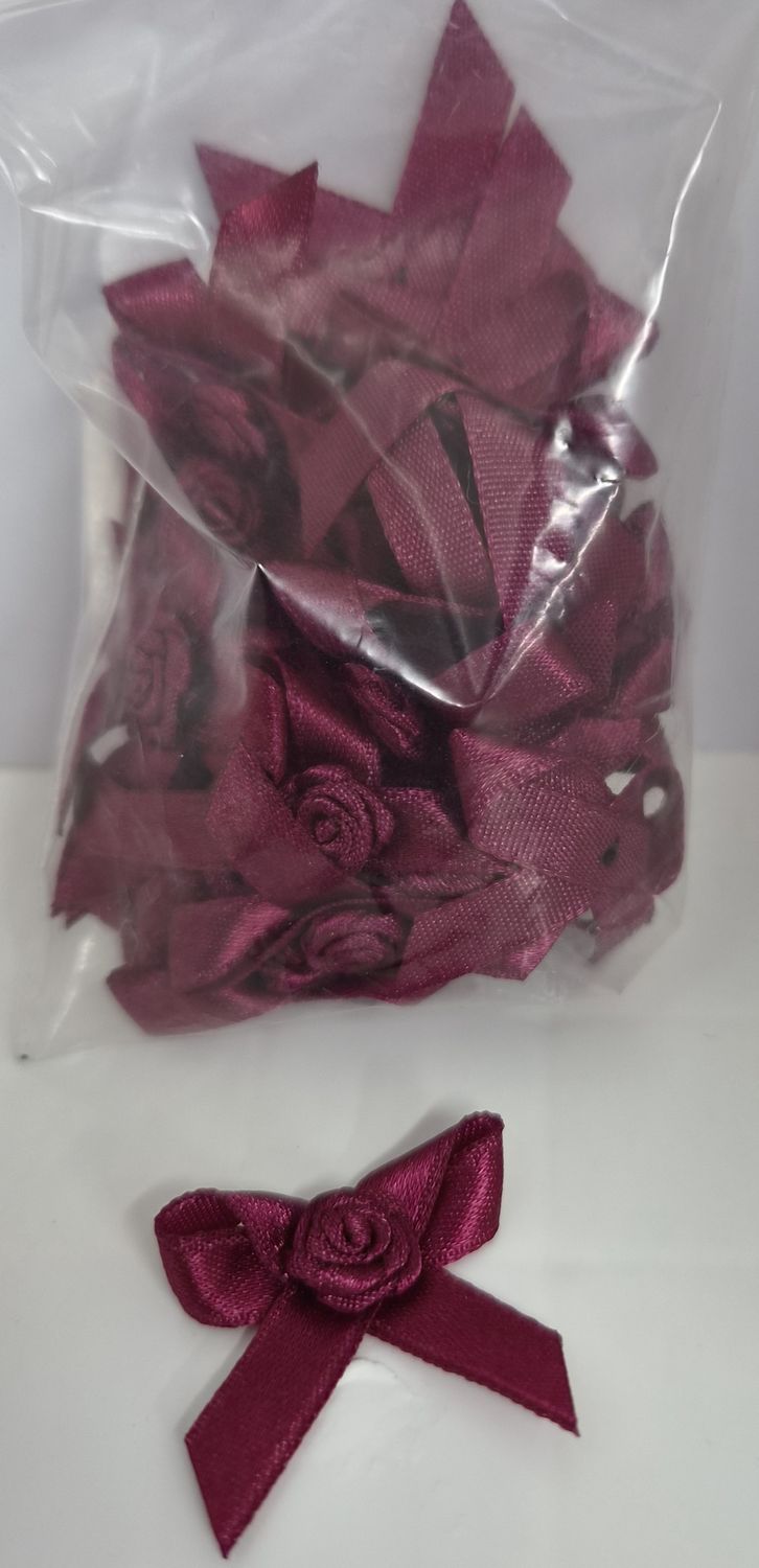 Wine Coloured Bows - Each