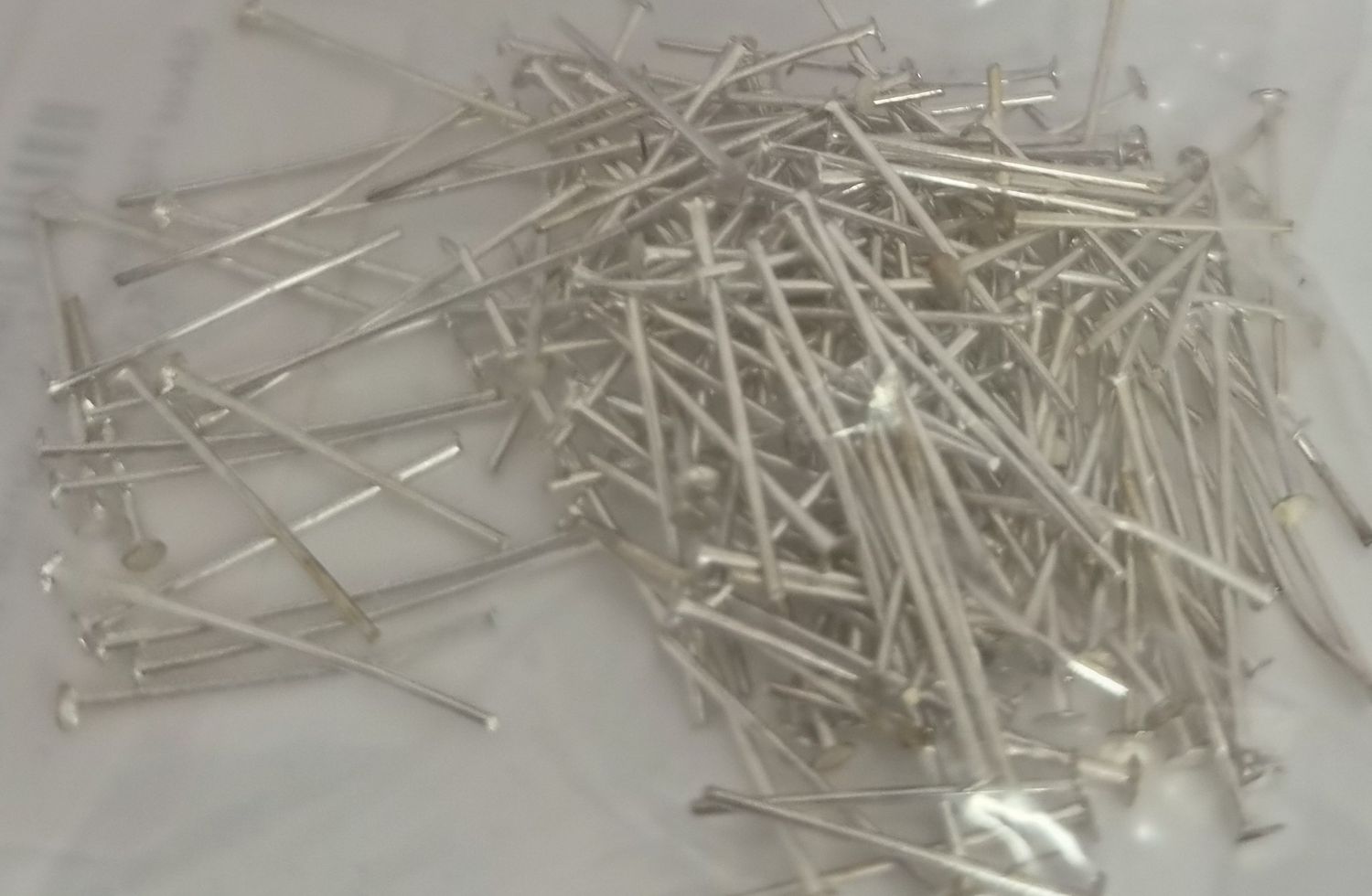 Silver Flat Head Pins Small (Each)