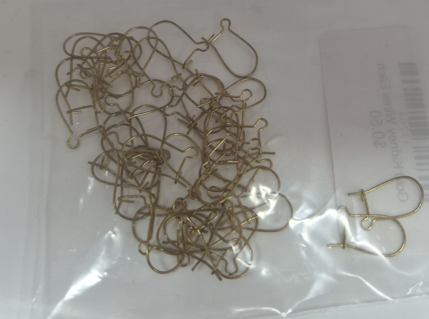 Gold Kidney Wires Each