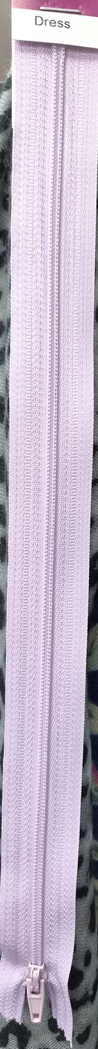 Dress Zip - Lilac 30cm