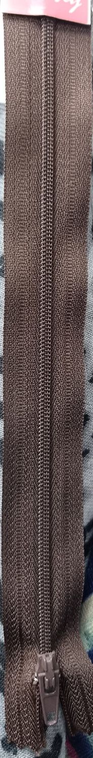Dress Zip - Dark Brown 20cm