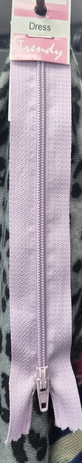 Dress Zip - Lilac 15cm