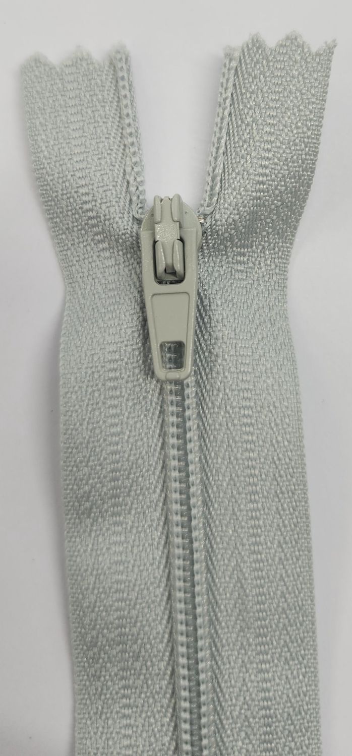 Dress Zip 18cm Light Grey