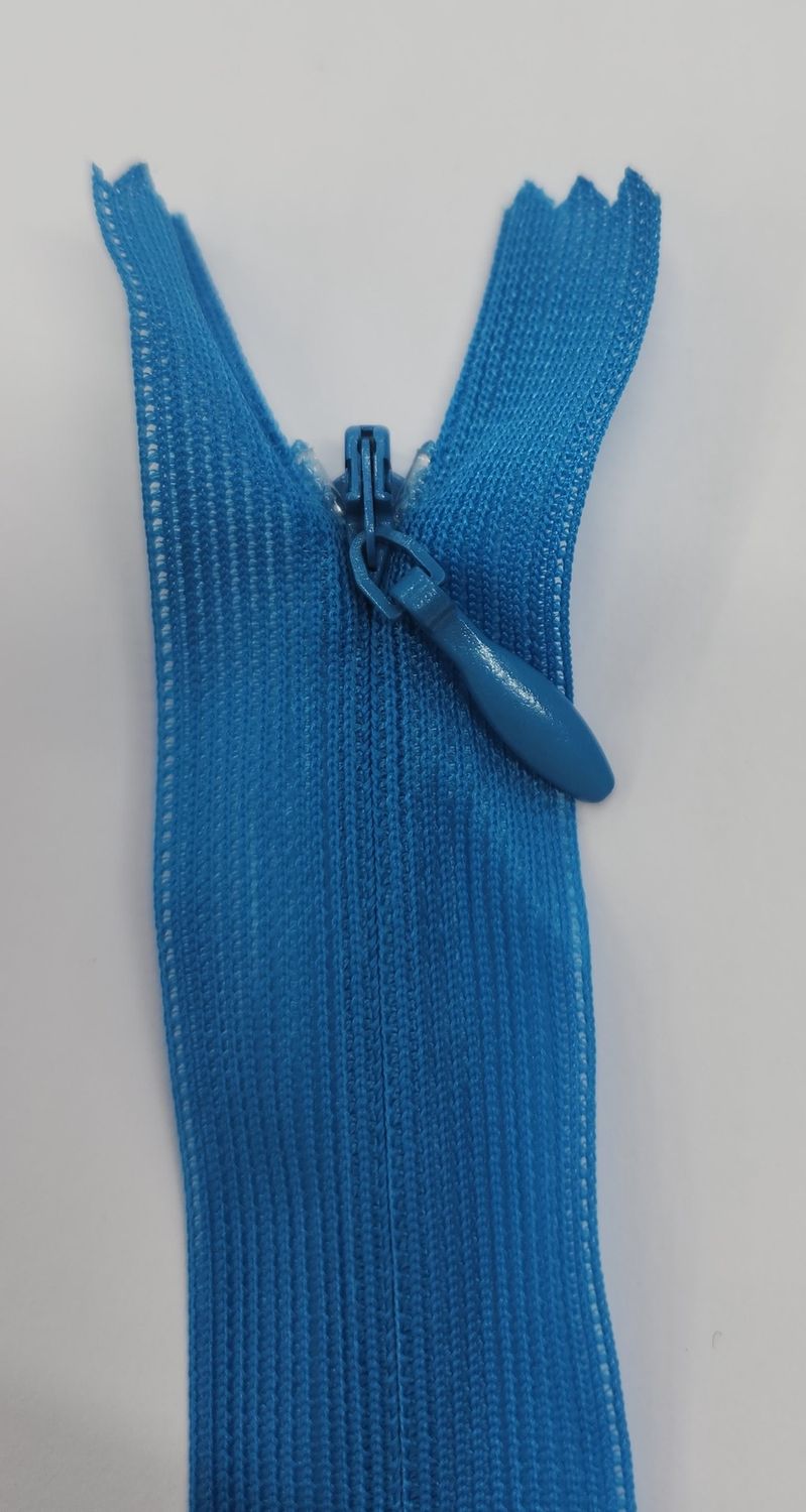 Invisible Zip 30-35cm Blue