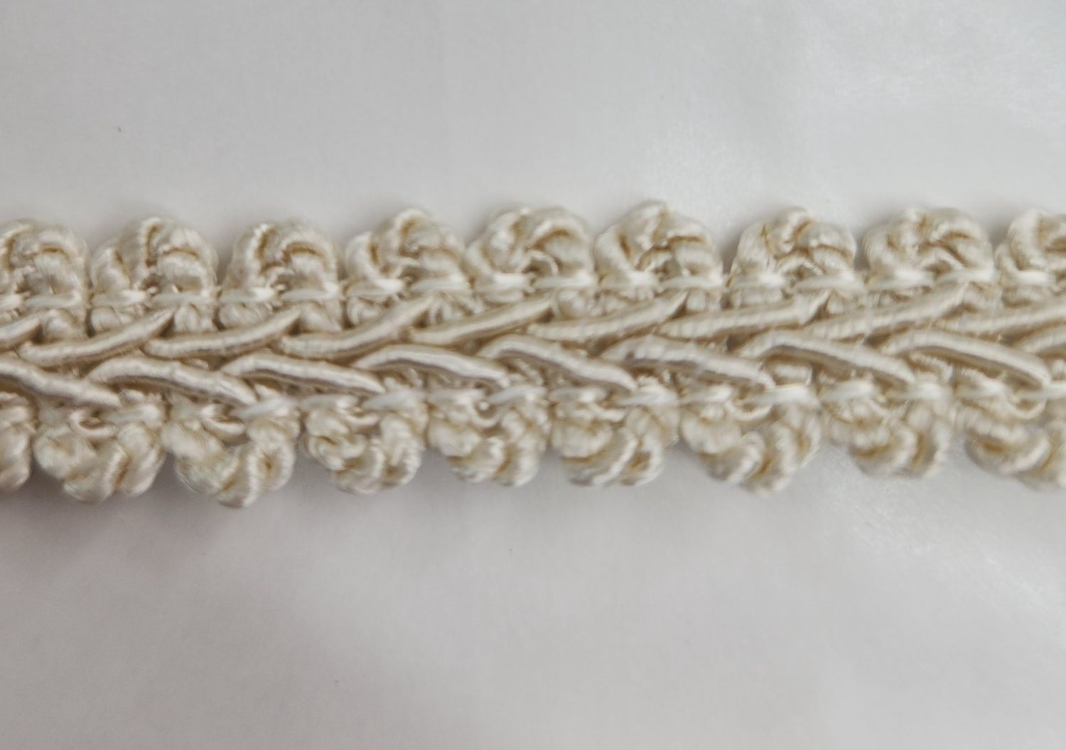 Cream Upholstery Trim Cut Per Metre
