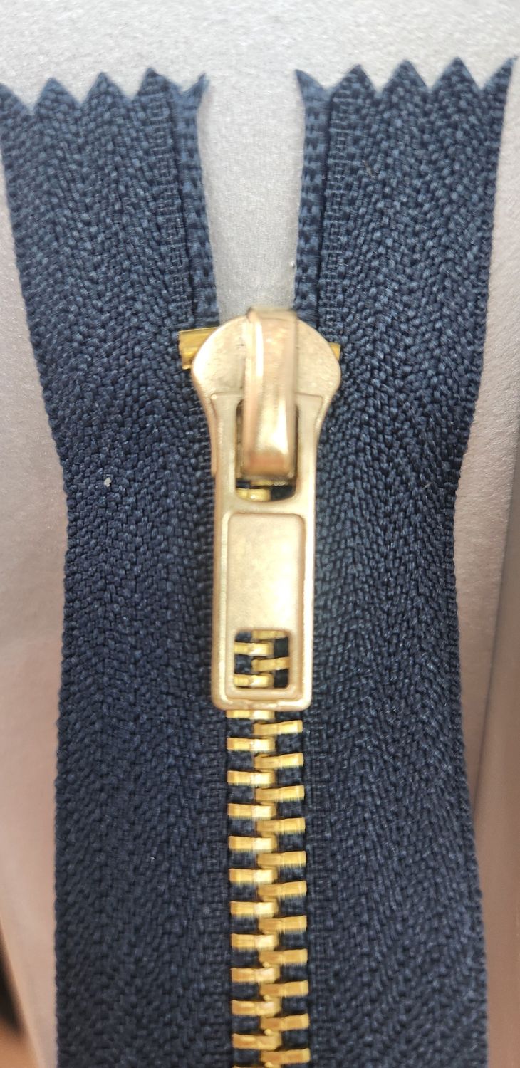 Navy 20cm Jeans Zip