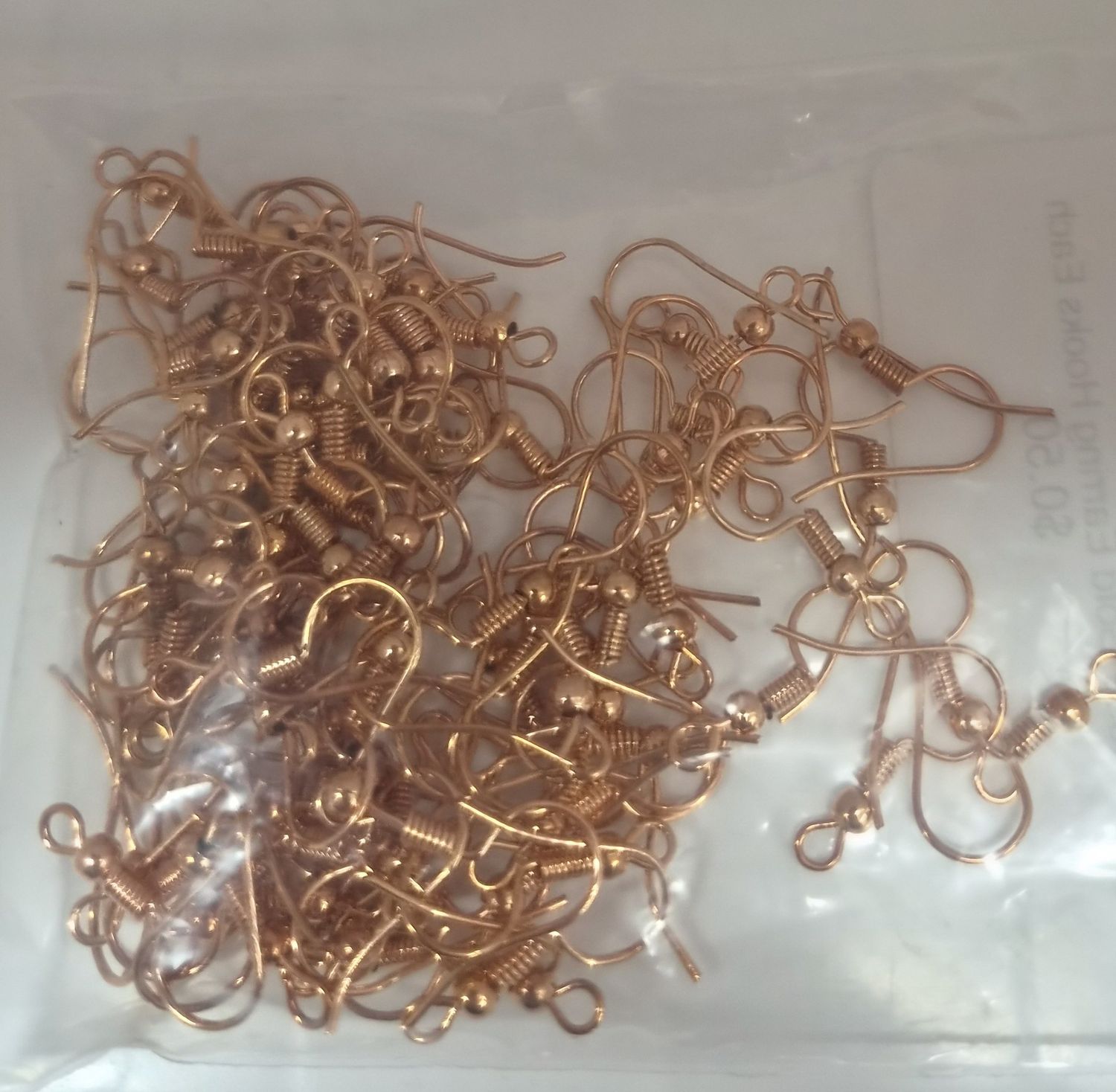 Rose Gold Earring Hooks Each