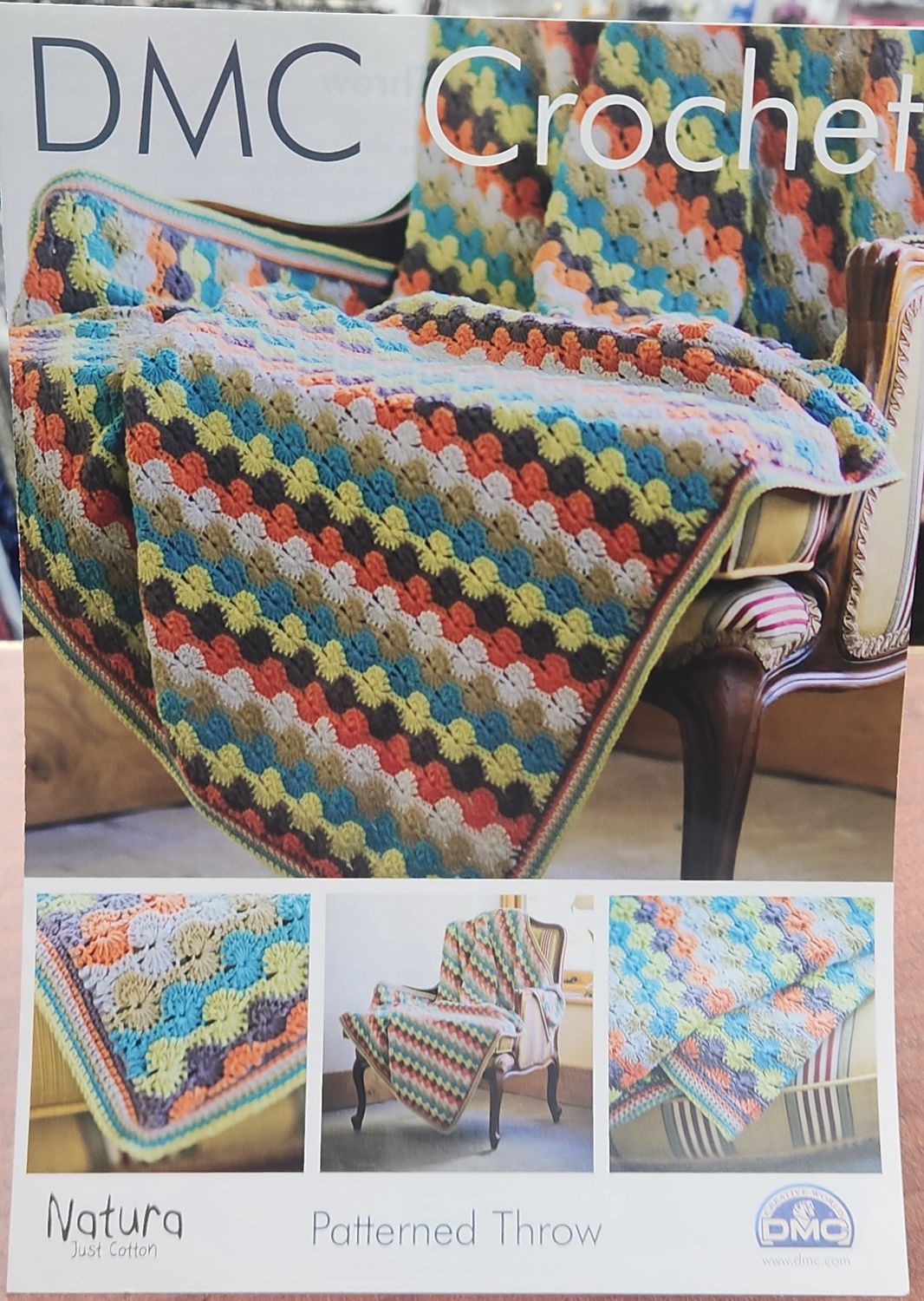 DMC Patterned Throw Crochet Pattern
