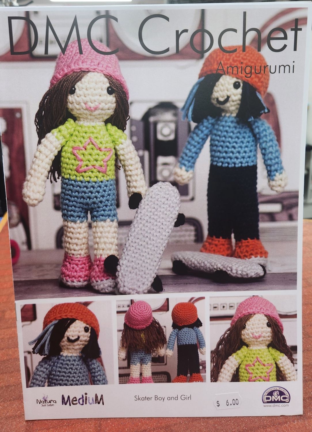 Dmc medium Crochet Amigurumi Skater Boy/Girl