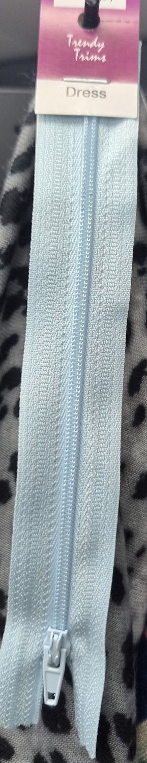 Dress Zip - 15cm Baby Blue Colour