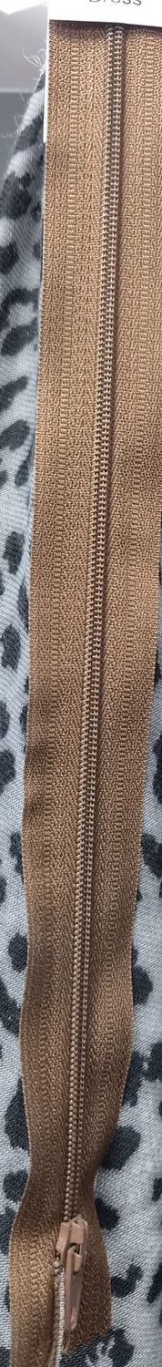 Dress Zip - 25cm Mid Brown