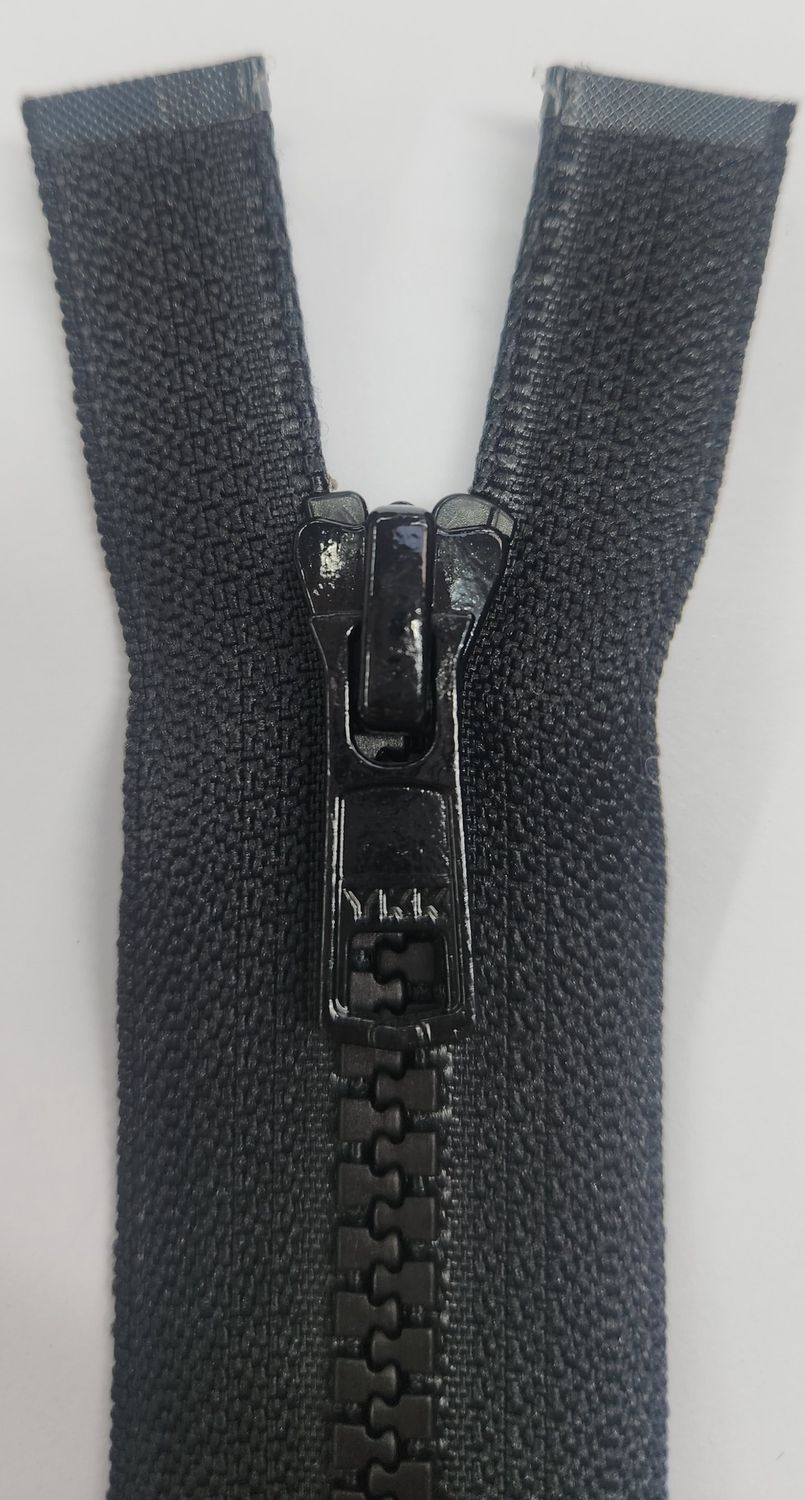 Open Ended Zip 80cm Black