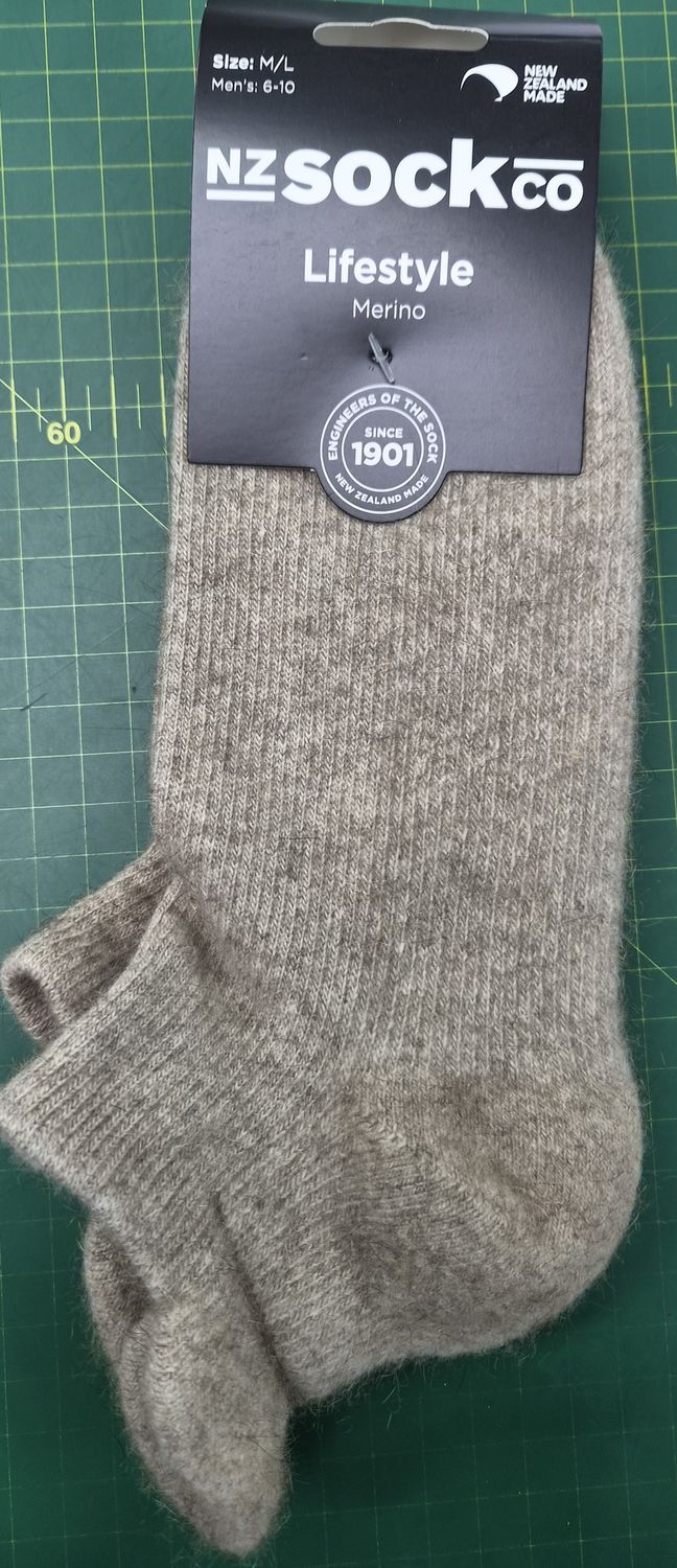 NZ Lifestyle Merino Sock - Colour Natural - M/L