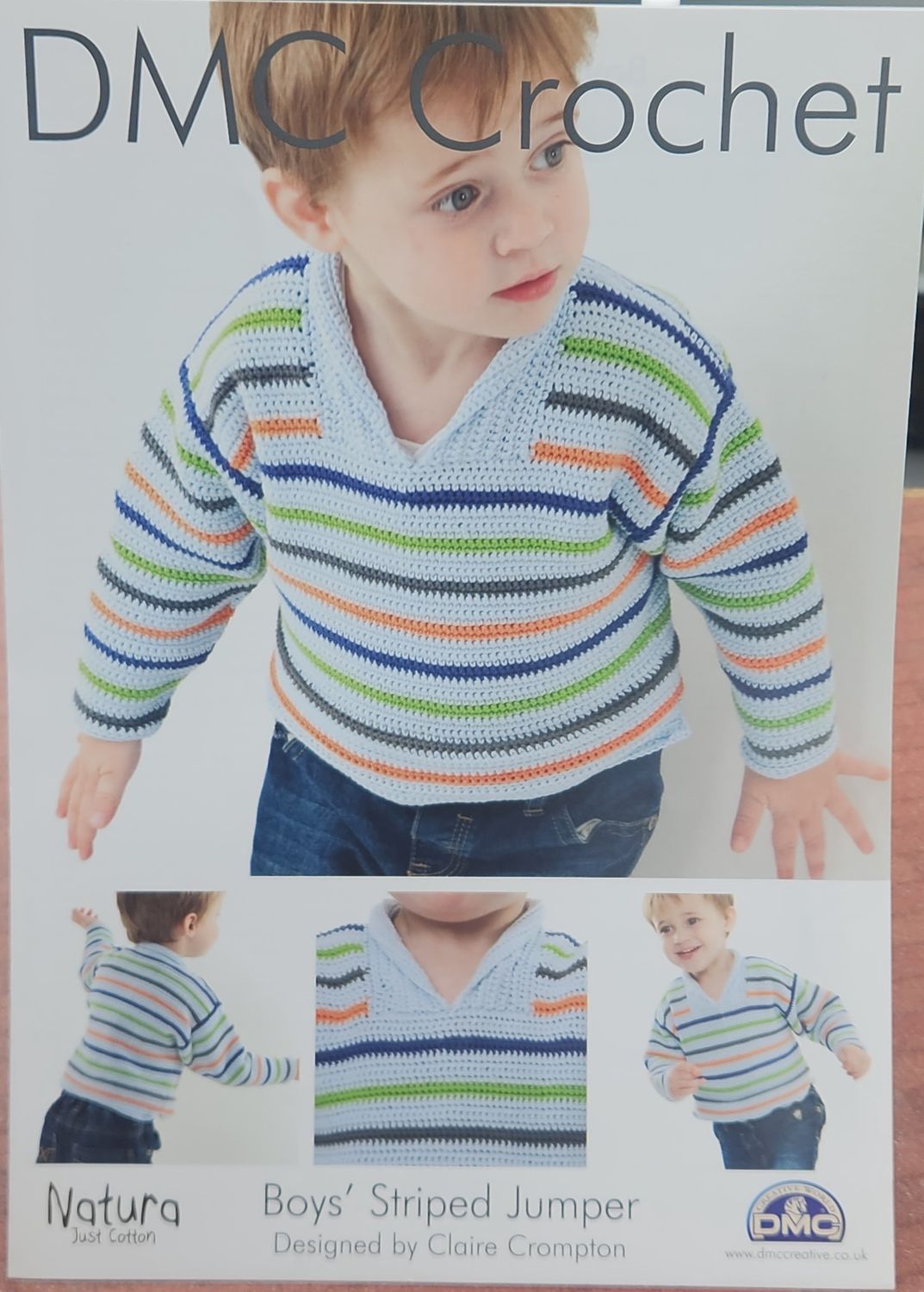 DMC Boys Striped Jumper Pattern Crochet