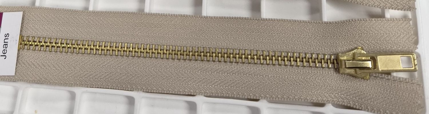 Jean Zip 15cm Natural