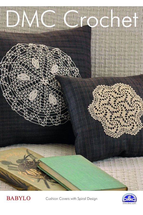 DMC Crochet Cushion covers with Spiral Design Babylo