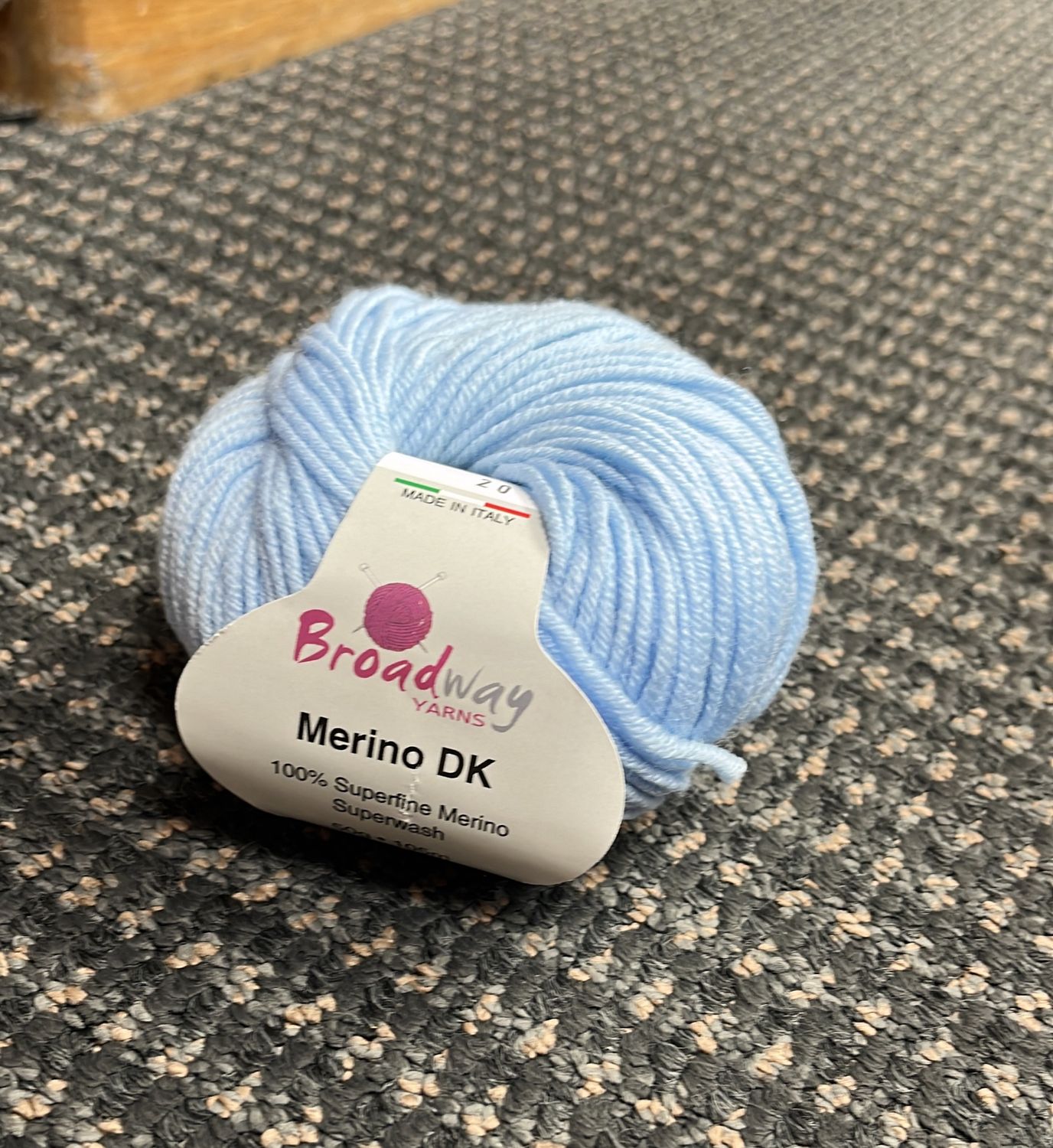 Broadway Yarn DK Merino 50g 105m Colour 17 Baby Blue