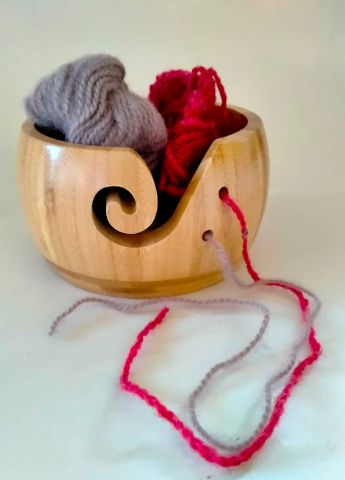 CW Bamboo Wooden Yarn Bowl