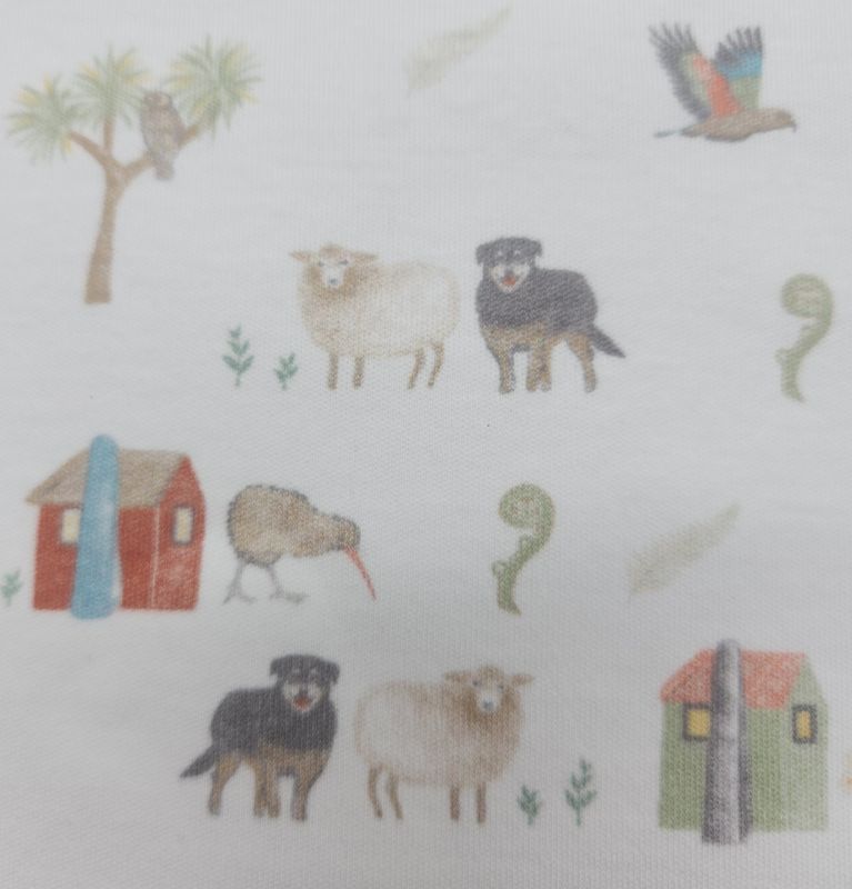 Imababy Short Sleeve Bodysuit - Theme Farm Muster 6 to 9 months