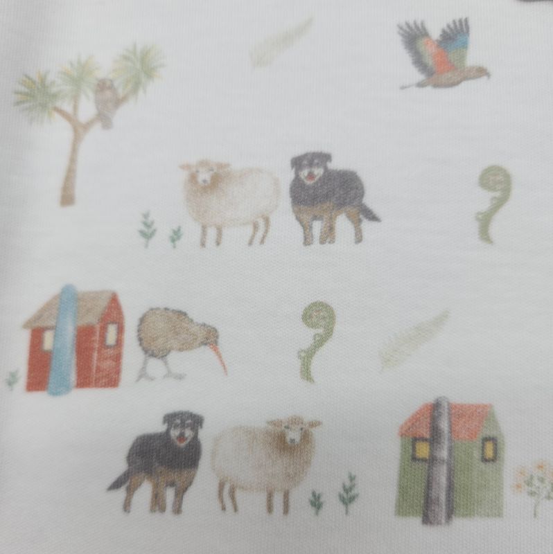 Imababy Short Sleeve Bodysuit - Theme Farm Muster 9 to 12 months