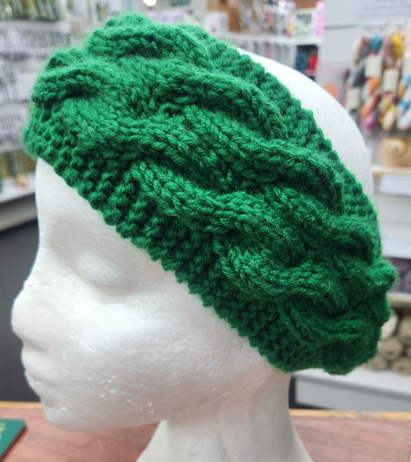 Headband Acrylic Wool Green