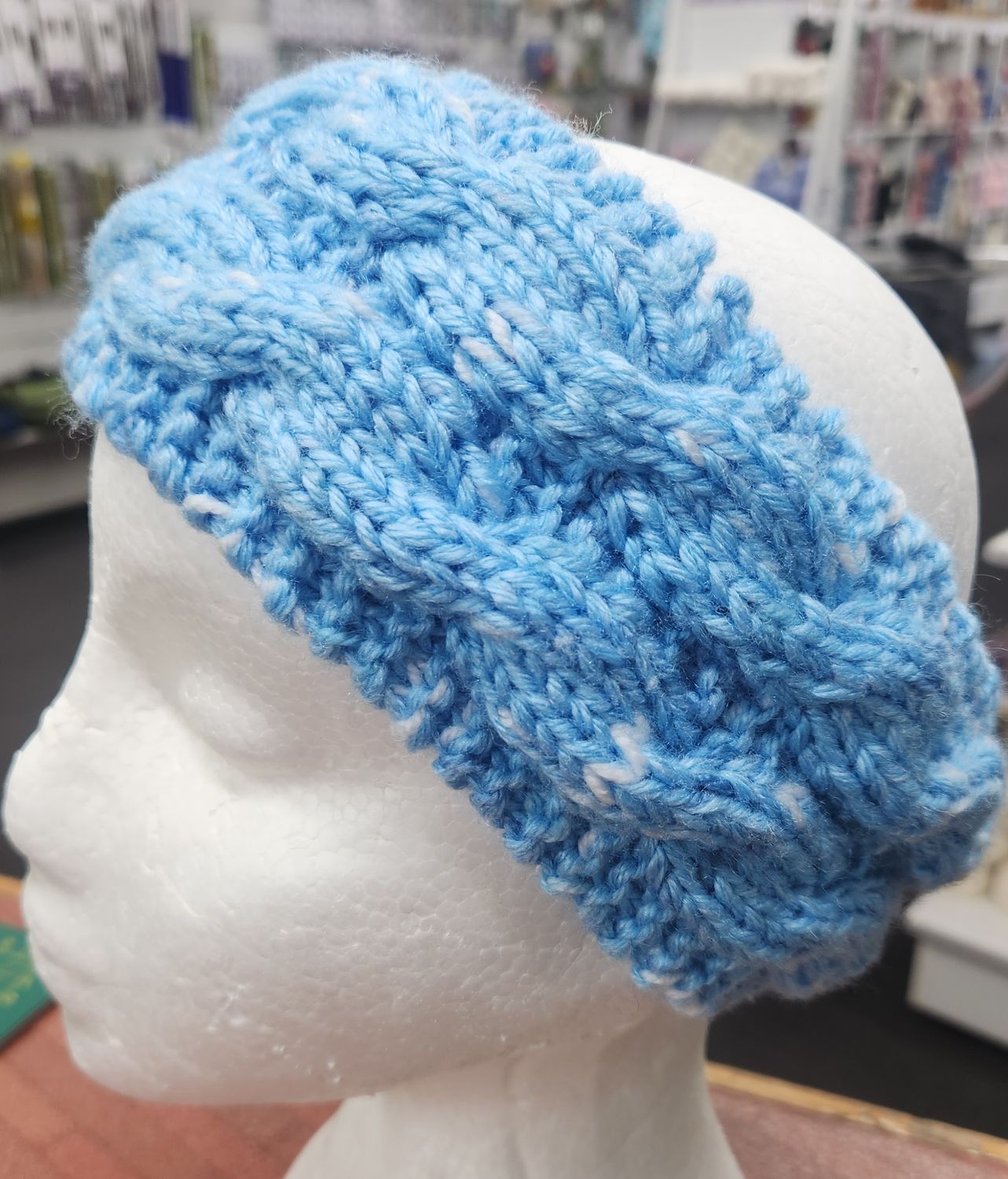 Headband Acrylic Wool Blue
