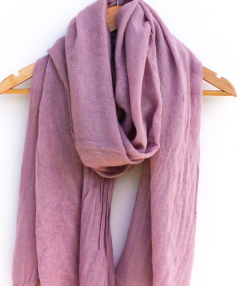 Warm Plain Soft Scarf - Feels like Wool - Dusky Pink
