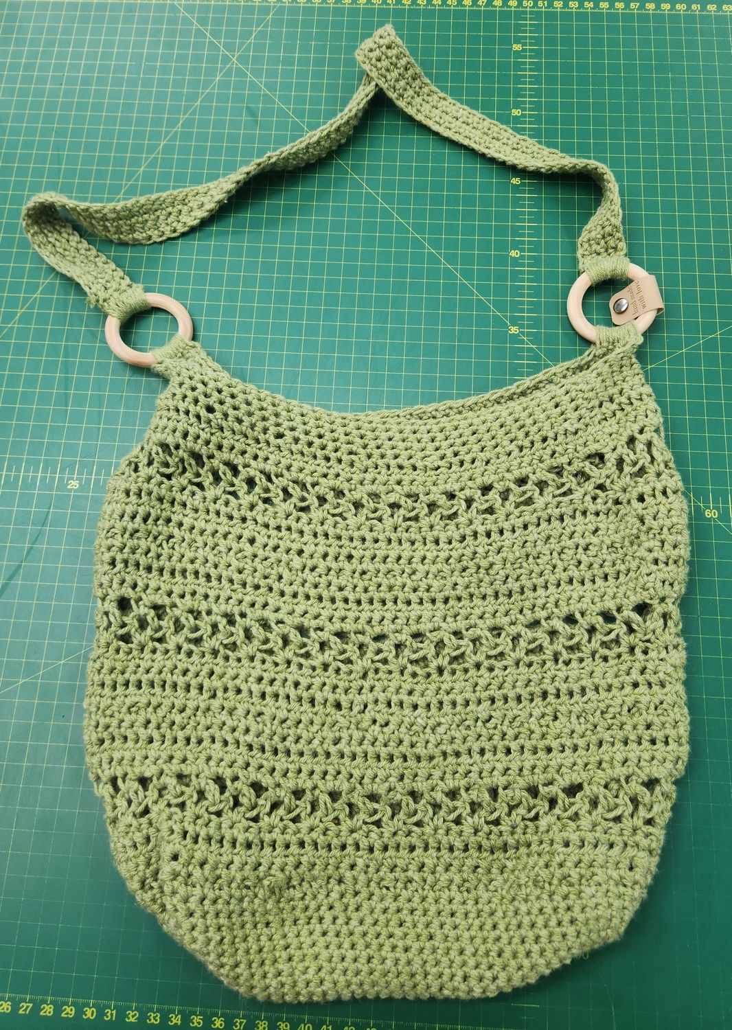 Crochet Bag Unlined - Khaki Green