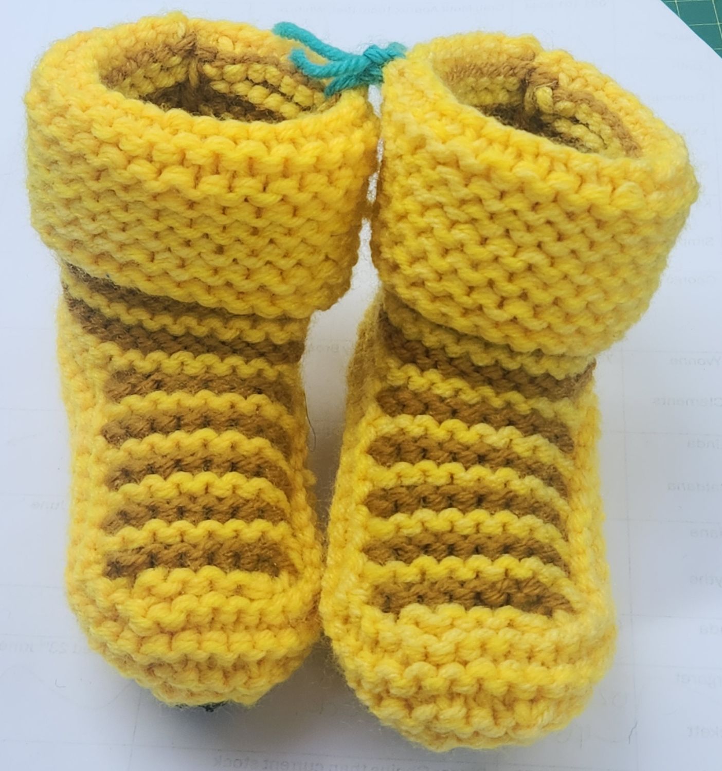 Childrens House Slipper Boots - Yellow/Tan