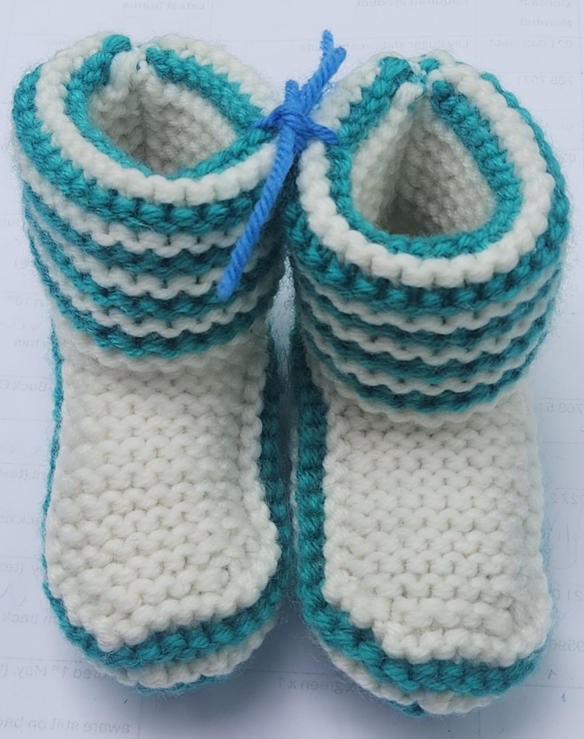 Childrens House Slipper Boots - Cream/Green