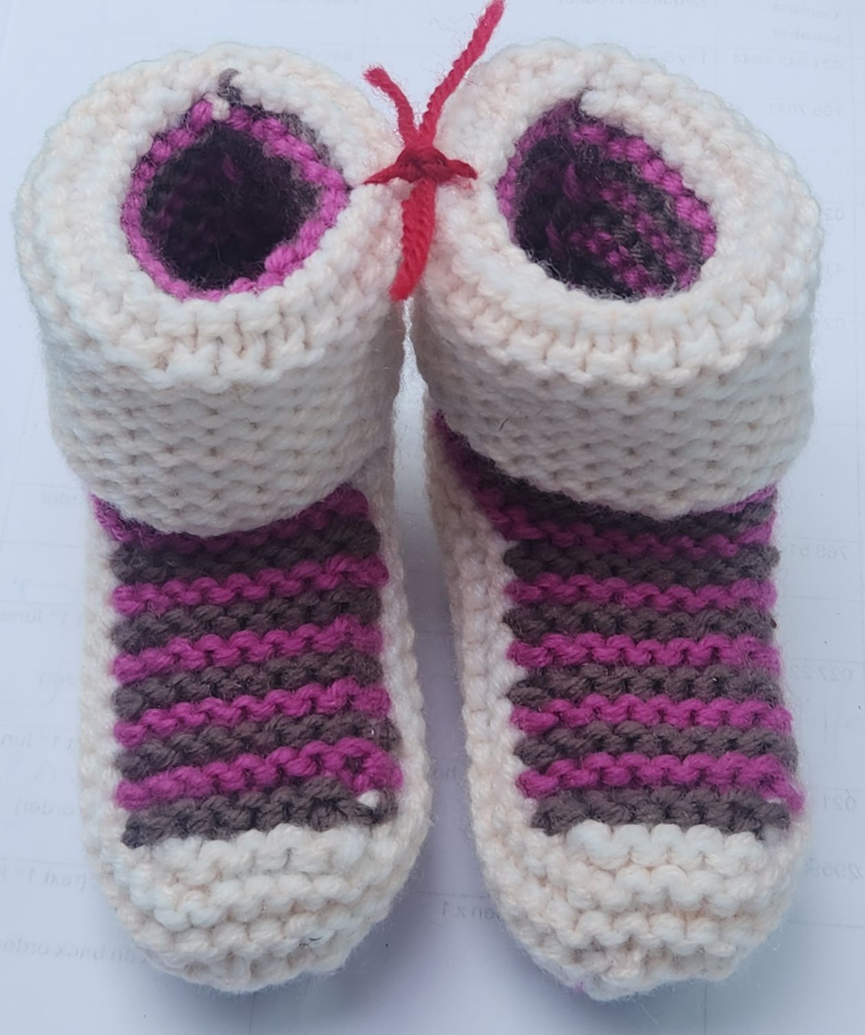 Childrens House Slipper - Boots Peach/Brown/Deep Pink