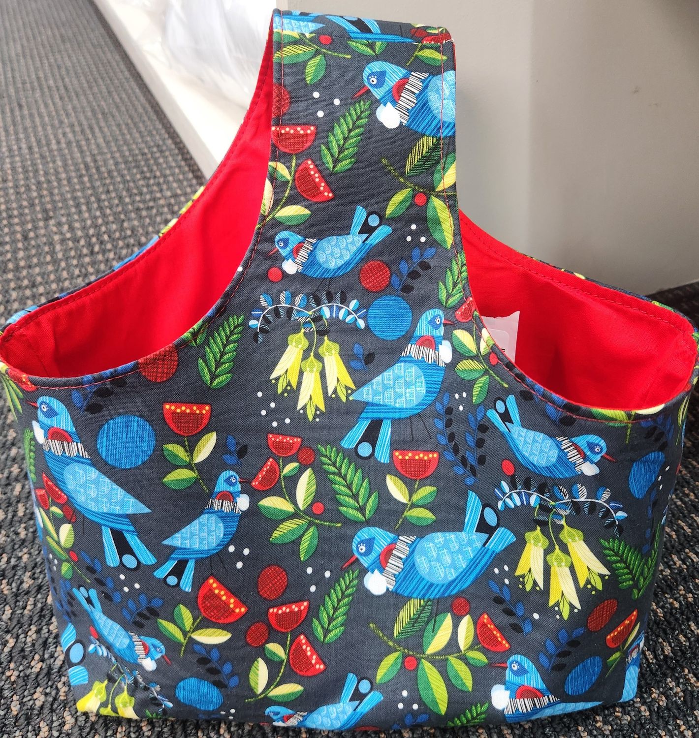 Bird Knitting Bag Base 25cm height 20cm