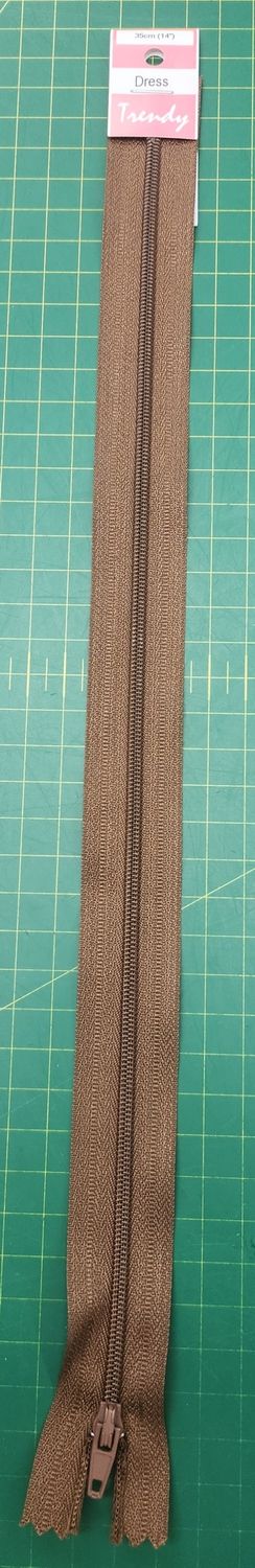 Dress Zip - 35cm Chocolate