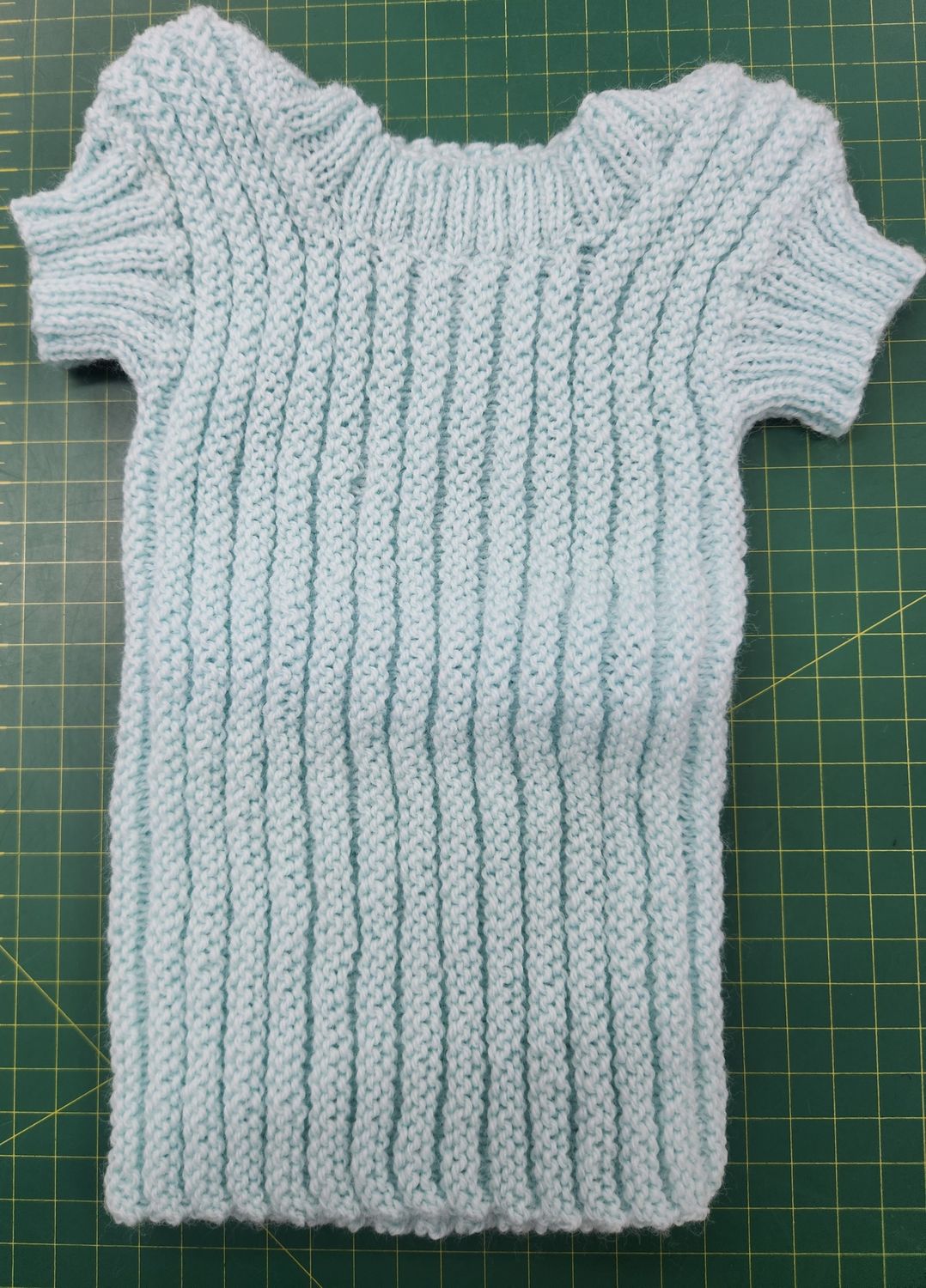Baby Singlet 100% Baby Merino 0-3Month Size Colour Mint Green