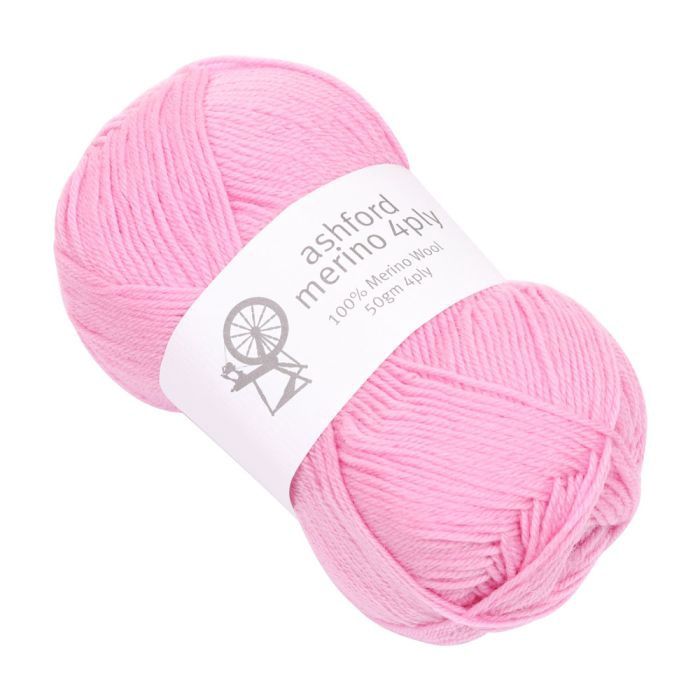 Ashford 802 50g Ball 100% Merino 4ply Superwash - Flamingo Colour