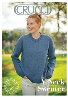 Crucci Pattern 2411 V Neck Top Down Sweater - Intermediate
