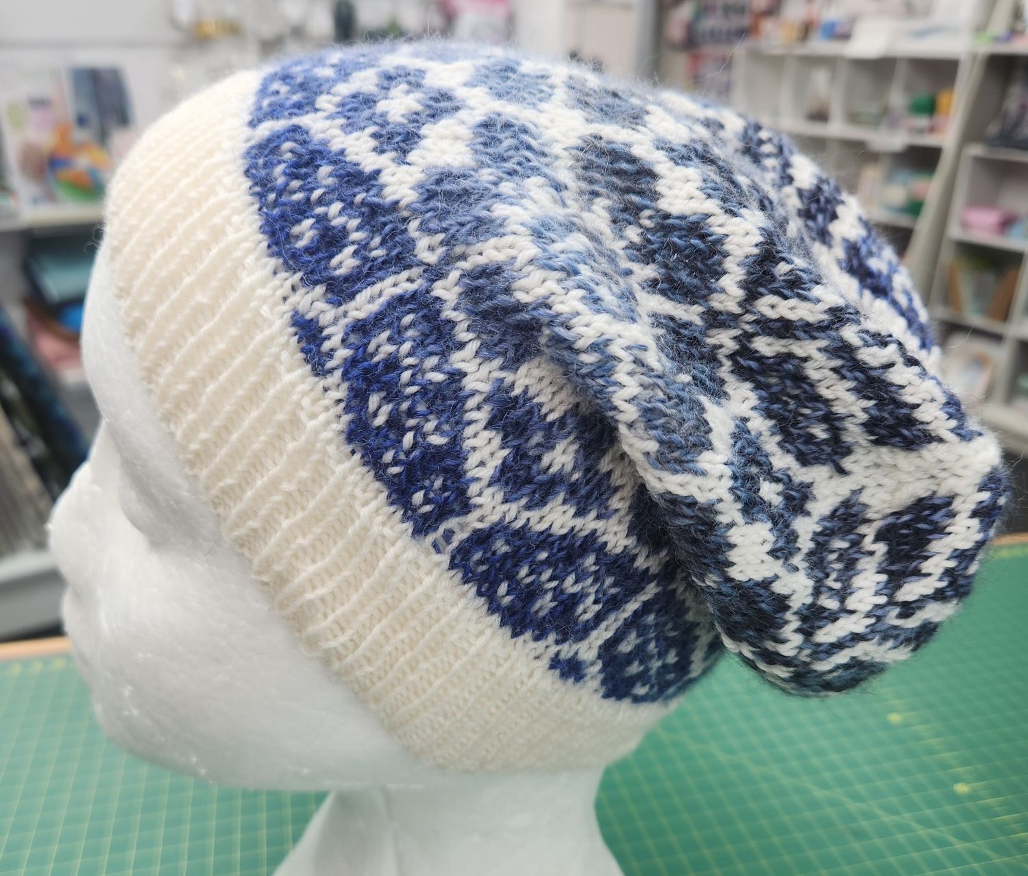Beautiful Fair Isle Beanie - Blues