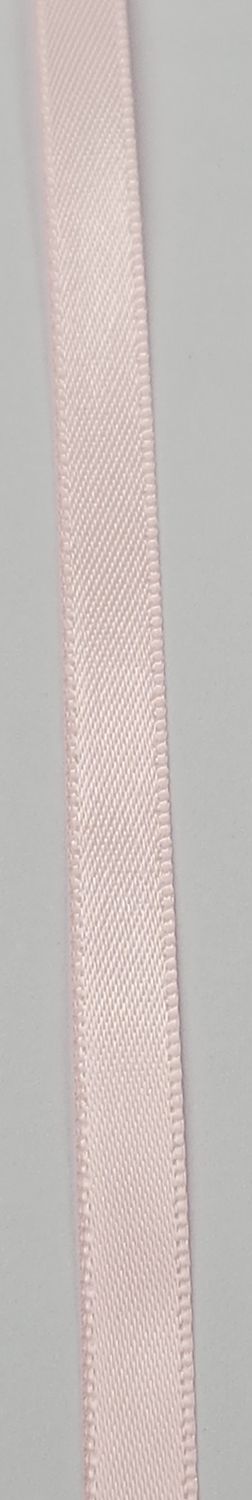 Double sided satin ribbon 6mm Light Pink , priced per meter