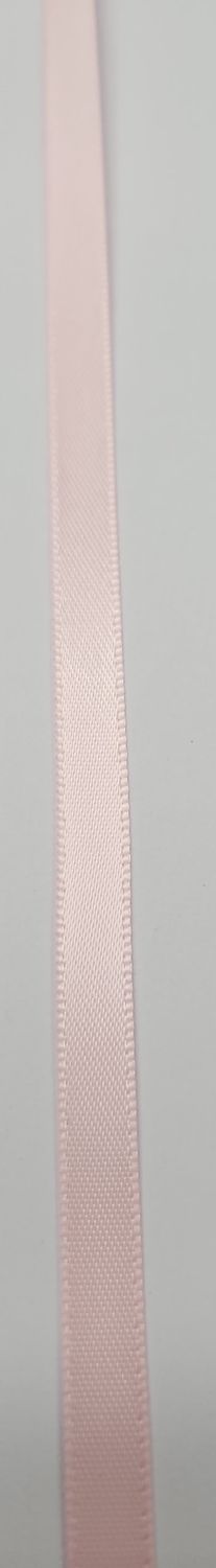 Double Satin Ribbon 6mm Wide Light Pink Price per meter