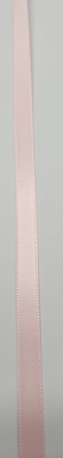 Light Pink Double Faced Satin Ribbon 6mm Width, Price per metre