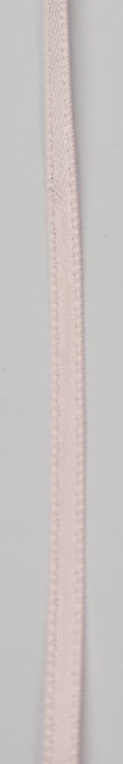 Light Pink Double Faced Satin Ribbon 3mm Width, Price per metre