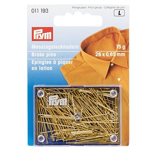 Prym Brass Pins 15g 26 x .65mm Pack