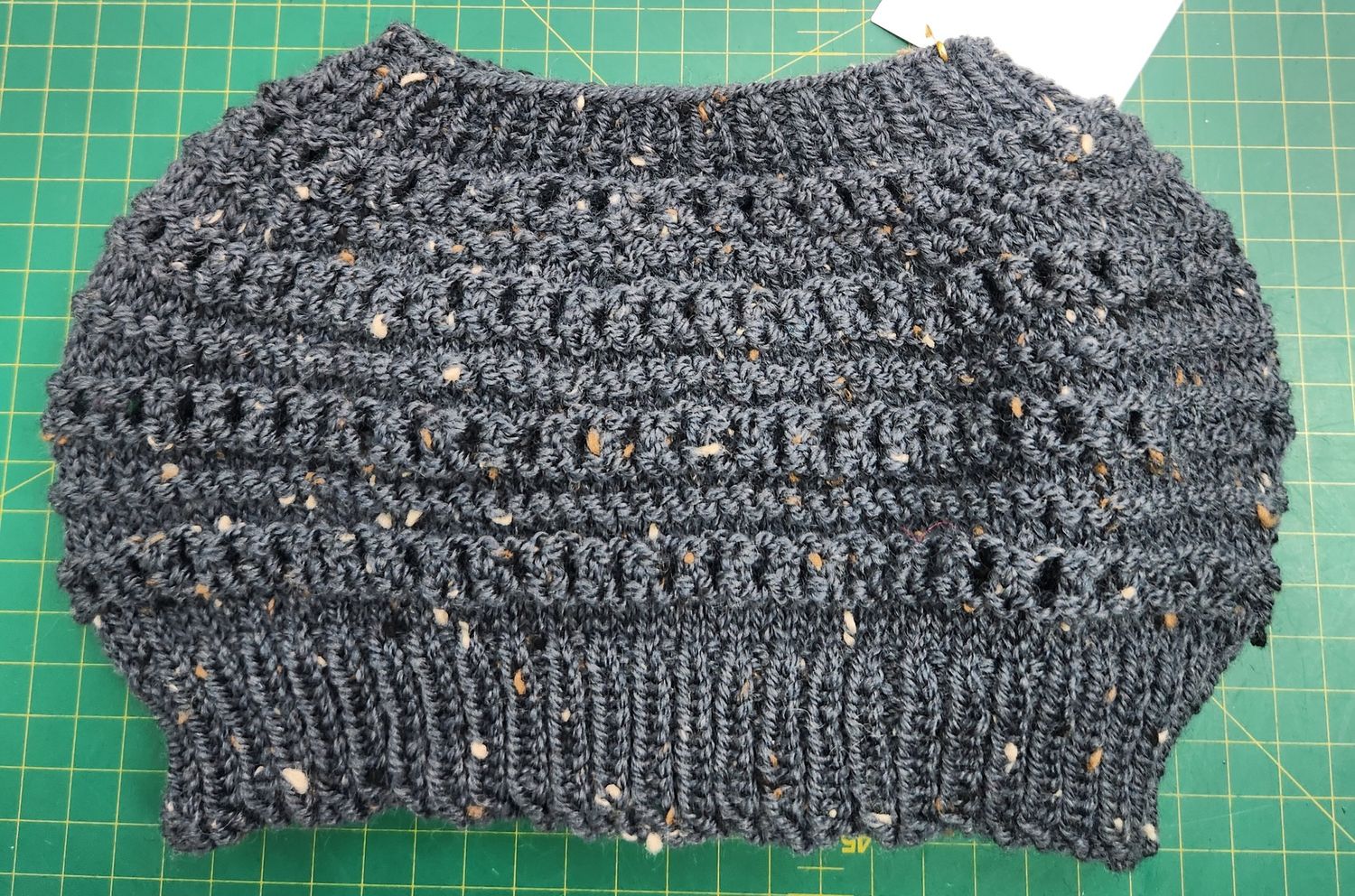 Messy Bun Beanie - Grey