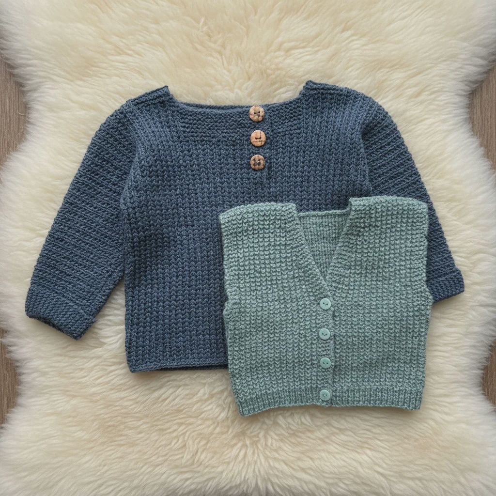 Touch Yarns Pattern #036 Kiddies Jumper and Waistcoat  4ply Birth - 24 Months