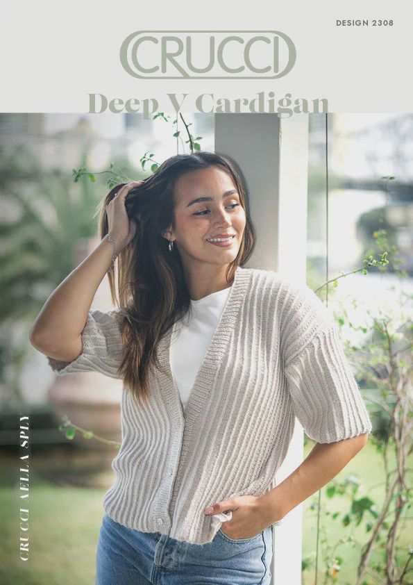 Crucci Deep V Cardigan Design 2308
