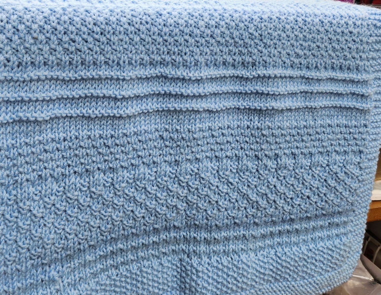 Baby Blue 100% Merino Wool Blanket 1m x 1m