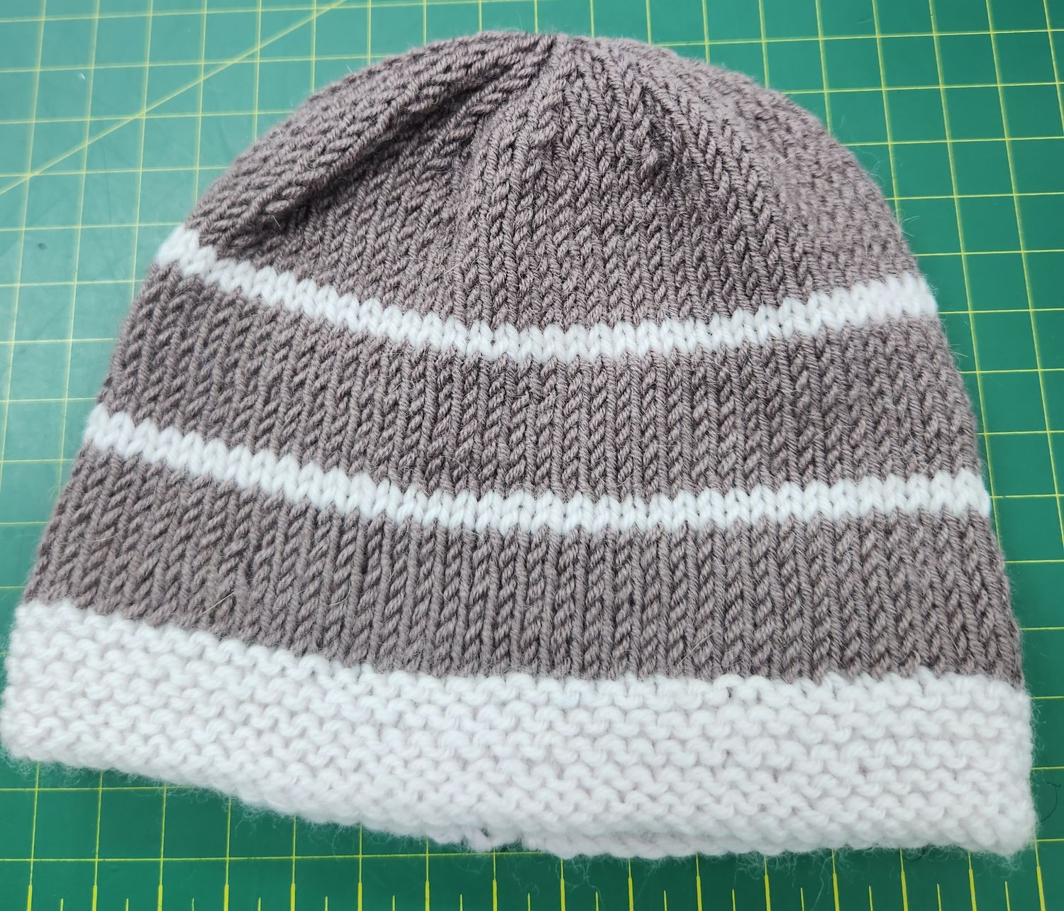 Taupe/Grey Newborn Hat - Merino Wool