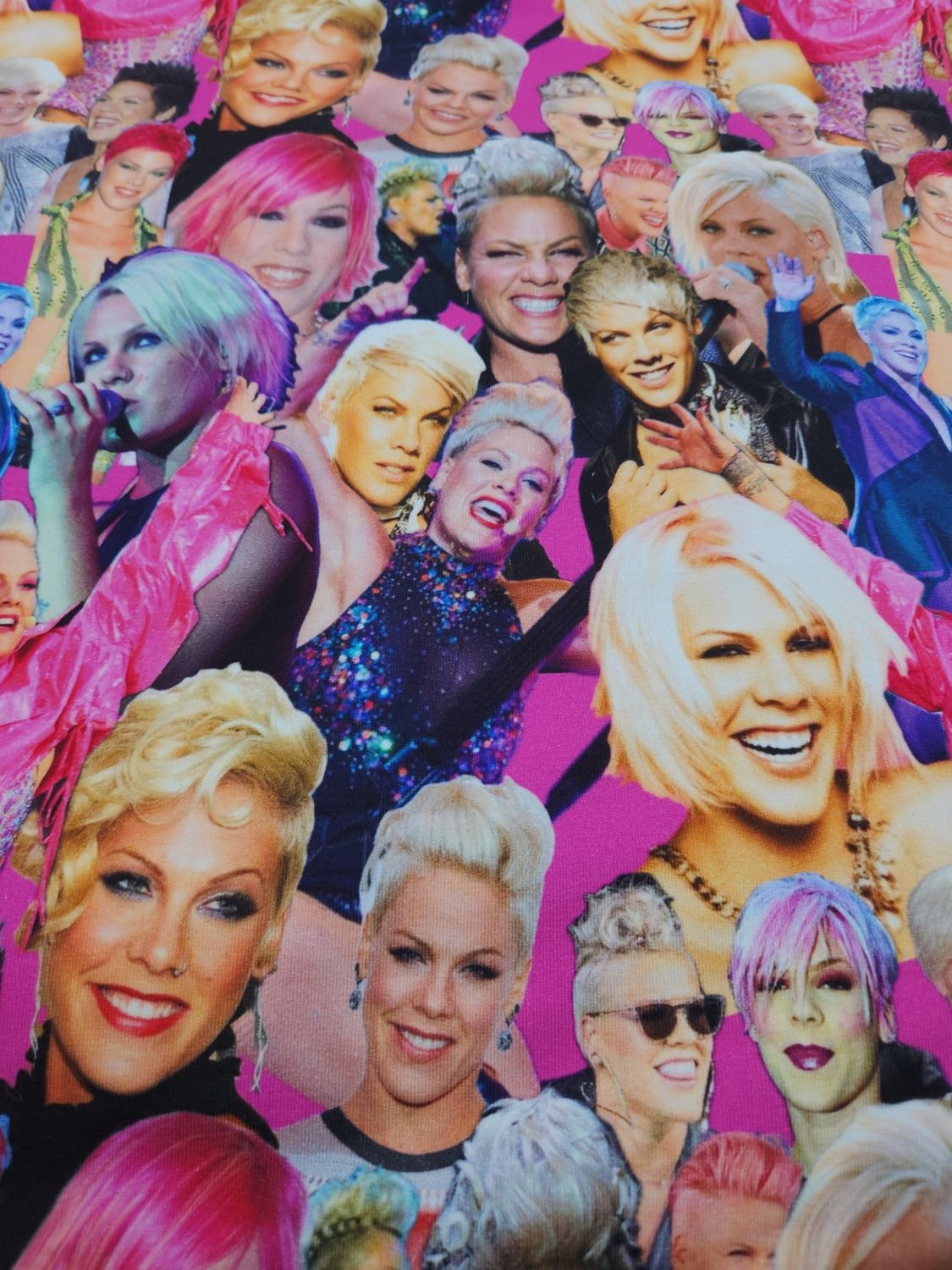 Custom Printed Pink Fabric Width 1.6mtr Length 2.5mtrs $40.00mtr