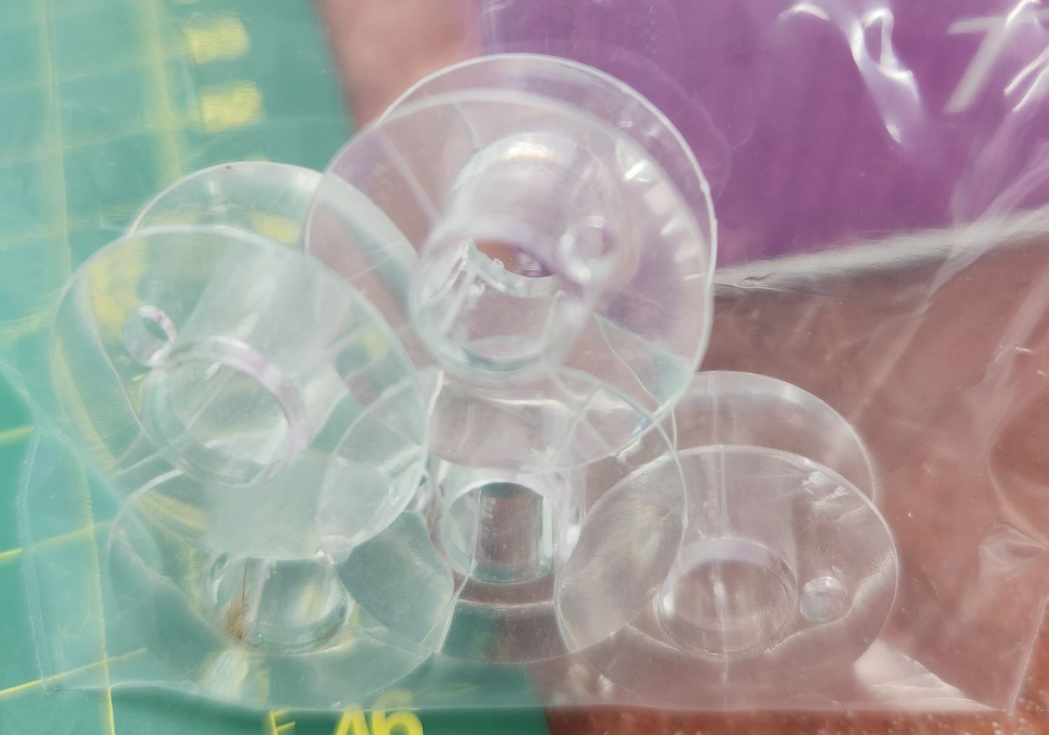 Clear Plastic Bobbins (5 Pack)